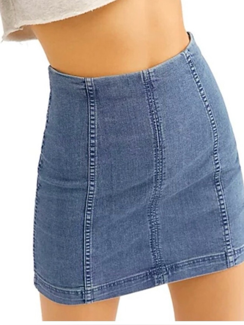 Free People Modern Femme stretch denim mini skirt | Size 4